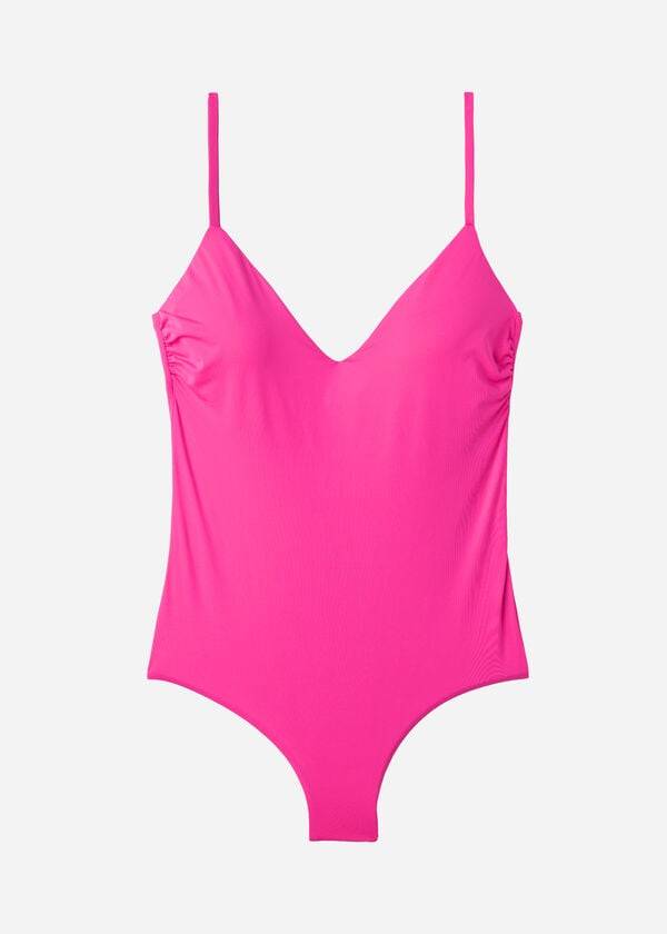 Trajes De Banho Calzedonia Acolchoado One-Piece Indonesia Feminino Rosa | PT2011SO