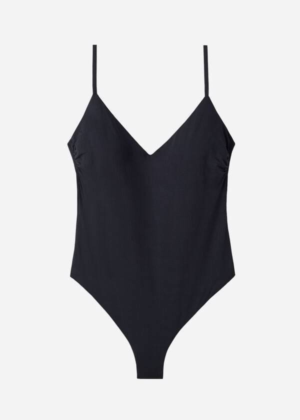 Trajes De Banho Calzedonia Acolchoado One-Piece Indonesia Feminino Pretas | PT2013FM