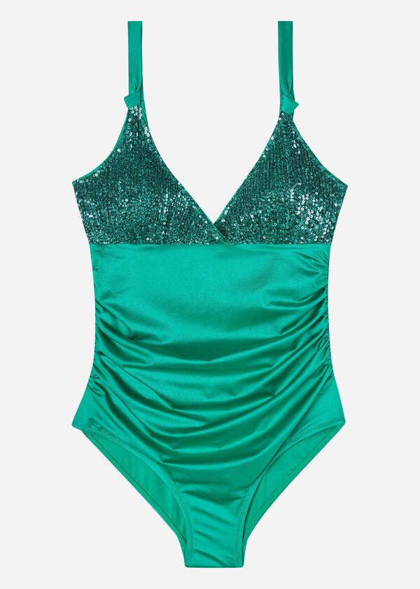 Trajes De Banho Calzedonia One Piece Cannes Feminino Verdes | PT2036AP