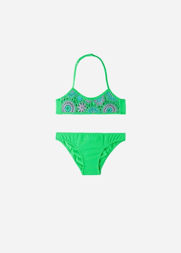 Trajes De Banho Calzedonia Two Piece Capri Criança Verdes | PT1136XF